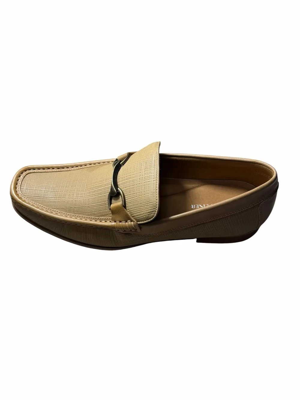 Donald Pliner Ted Loafer tan and golf hardware size 13M NEW